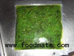 Frozen seasoned wakame