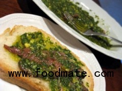anchovies with green sauce