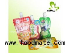 Juice drink reusable spout pouch