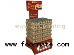 Food cardboard easel display outdoor food display dump bins for retail