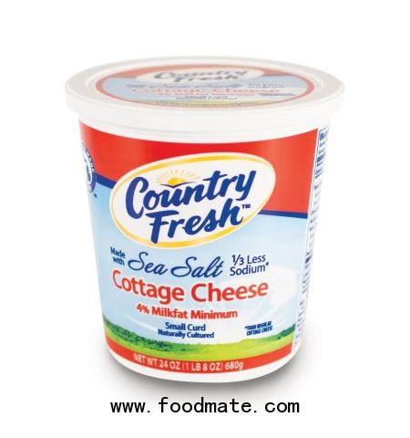 Country Fresh  first cottage cheese made with sea salt.