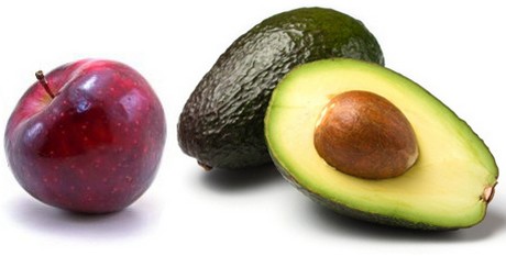 Chilean avocados and apples