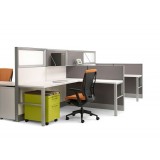 Double Sided Office Desk With Drawers