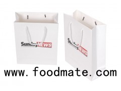 Customizable Plain White Square Bottom Paper Bags