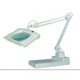 Square Table Top Magnifier Lamp With Spring Arm