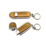 Leather USB Flash Drive With Head Cover