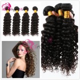 Deep Wave 100% Hair Extension Unprocessed Virgin Brazilian Human Hair Weaves