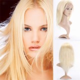 Front Lace Wig Glueless Middle Part Blonde Color Human Hair Wig With Baby Hair