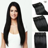 8pcs 16-26 Clip In Hair Extensions Brazilian Remy Hair