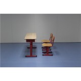 H2019ae Two Seater Wooden School Furniture Desk And Chair