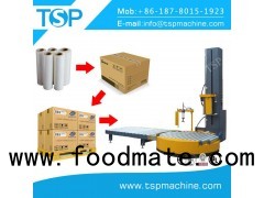 Automatic horizonal pallet stretch wrapping machine for food