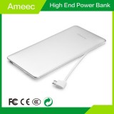 Portable Credit Card Mobile Phone Charger for Samsung Iphone with Built in 5P Micro USB as Gift Amee