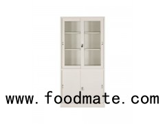 Up Glass Down Steel Sliding Metal Instrument Cupboard