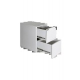 Steel Flat Surface Two Drawers Mobile Pedestal