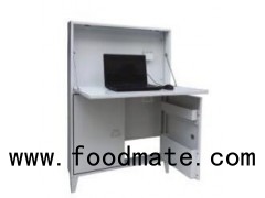 Patented France Style Steel Folding Retractable Computer Desk Against Wall With Stand Foot For SOHO