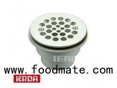 Round PVC Two-Piece Shower Drain With Stainless Steel Grid