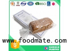 Printed Clear Virgin Material Plastic Food Grade Plastic LDPE Bread Packaging Bags With Ties On Roll