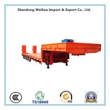 100-200t Heavy Duty Equipment Flatbed Truck Trailer, Hydraulic Gooseneck Low Bed Semi Trailer For He