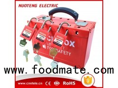 Portable Metal Lock Box - Red