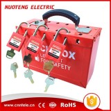 Portable Metal Lock Box - Red