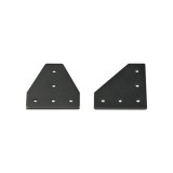 5 Hole'T'Joining Plate-Black+Silver