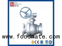 API 6D Standard Cast Steel CF8M Metal Seated Worm Gear Operated Trunnion Mounted Ball Valve