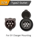 Type2 32A Outlet With 3 Point Fixing Charging Station End Iec 62196 Socket