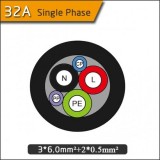 3G6.0mm²+2*0.5mm² EV Wire AC Electrical Cables Charge Cord