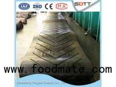 CE Approved Manufacturer Polyester Rubber Conveyor Belt With Open V Chevron For Metallurgy Industry