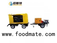 Gasoline Pump For Sludge Water With Trailer