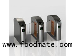 New Style Stainless Steel Sliding Glasslane Turnstile With Card Reader Fingerprint Touch ID Reader F