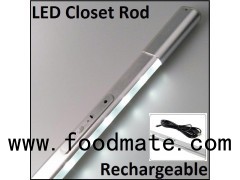 Elastic Rechargeable PIR LED Closet Rod For Wardrobe Lighting