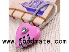 CH-28A Heart Shape Keyless Code Changeable CJSJ Padlock For Luggage