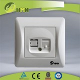 Europe CAT6 RJ45 Handsome Plastic Computer Data Socket