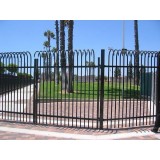 Ornamental Outdoor Entrance Metal Yard Fence Gates