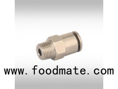 Brass Push in Straight Metal Pneumatic Quick Connector Fittings with Nickel Plating