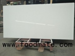 Man-made Artificial White Quartz Surface With Tiny Grain, Engineered Pure White Quartz Stone Slabs