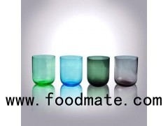 Water Glass Coloured Hand-blown Stemless Juice Drinking Tumbler Wholesale