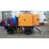 Diesel Engine Driven Self Priming Water Pump Trolley Mounted