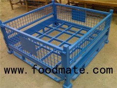 Special Design Powder-coated Industrial Warehouse Storage Steel Pallet Cage