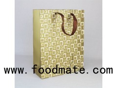 11.8''*4.7''*15.7'' Gold Paper Wrapping Gift Bag With Handle For Jewel