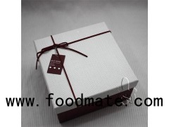 Small Colored Paper Birthday Gift Box With Velvet Bowknot