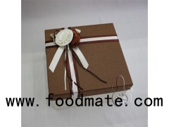 Nice Chocolate Color Gift Box With Ribbon Flower