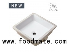 Small Rectangle Undermount Bathroom Ceramic Sink, SS-N1414