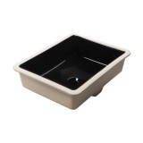 Rectangular Undermount Bathroom Ceramic Black Basin Sink, SS-U1713BLK