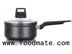 Hard Anodized Nonstick Covered Straining Saucepan