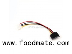 SATA 15 Pin Male To LP4 Power Cable