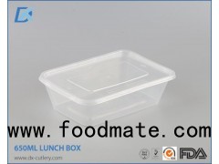 650ml Disposable Plastic Wholesale Custom Take Out Food Containers Lunch Box