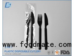 2 In 1 Hot Sale Logo Printed Strong Plastic Cutlery Sets Manufacturers