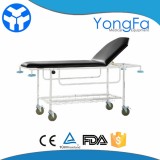 Cheap Manual Adjustable Hospital Patient Stretcher Trolley with Bumpers